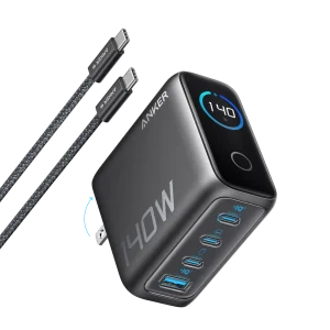 Anker Charger (140W, 4-Port, PD 3.1) with USB-C Cable