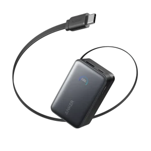 Anker Nano Power Bank (10K, 45W, Built-In Retractable USB-C Cable)